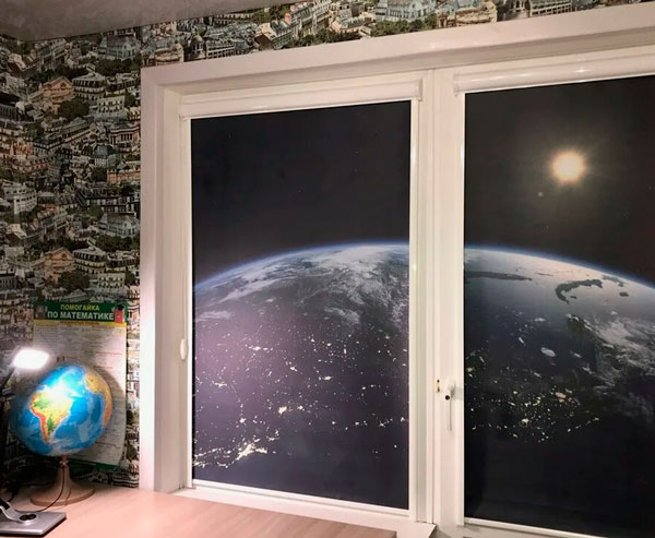 Рольшторы с фото на пластиковом окне